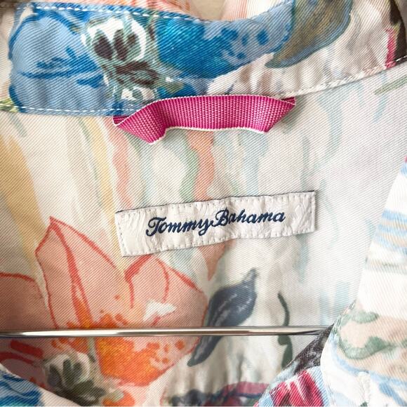 Tommy Bahama Hawaiian Short Sleeve Shirt Metal Buttons Floral Men’s size XL - Picture 4 of 9